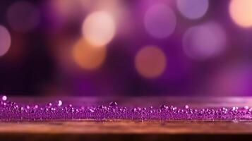 Purple bokeh background image on empty space for text. . photo