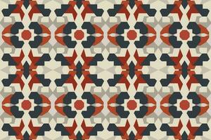 Modern geometric shapes patterns, seamless vector illustration. Pattern designs with modern geometric shapes can be printed as a background image or used for rugs, carpets, or textile fabric.