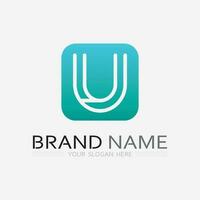 Initial letter U logo business and design icon vector