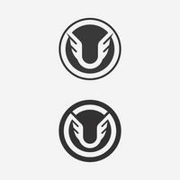 Initial letter U logo business and design icon vector