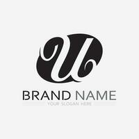 Initial letter U logo business and design icon vector