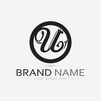 Initial letter U logo business and design icon vector