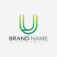 Initial letter U logo business and design icon vector