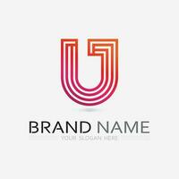 Initial letter U logo business and design icon vector