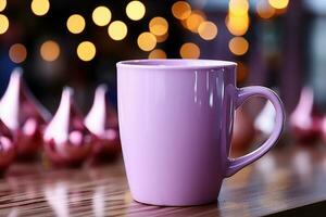 A vibrant purple cup, bringing joy to a lively children's birthday party AI Generated photo