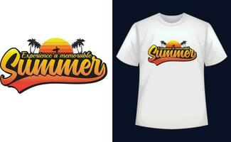 diseño de camiseta de verano vector