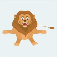 lion cartoon 2d lion vector