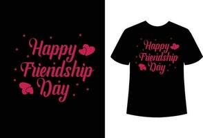 Friendship day t shirt design vector