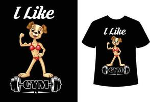 Gym t shirt design vector