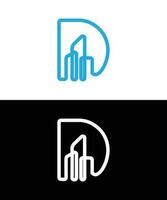 D real estate Logo vector