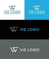 V and G Logo design vector