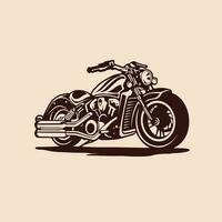 old bike illustration for logo concept photo