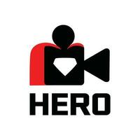 Hero theme logo and icon concept vector