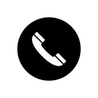 Vintage telephone icon vector isolated on circle background