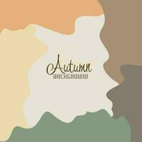 Abstract Autumn background with space for text. Pastel spots. Vector illustration. Vector frame with cope space for card, discount, social media post, invitation, marketing element. Seasonal design.