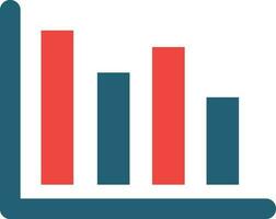 Bar Chart Vector Glyph Two Color Icon For Personal And Commercial Use.