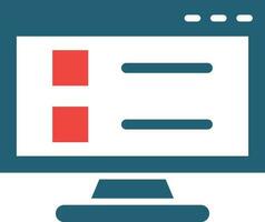 Online Test Vector Glyph Two Color Icon For Personal And Commercial Use.