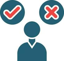 Decision Making Vector Glyph Two Color Icon For Personal And Commercial Use.