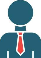Hr Manager Vector Glyph Two Color Icon For Personal And Commercial Use.