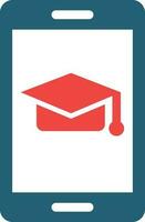 Education App Vector Glyph Two Color Icon For Personal And Commercial Use.