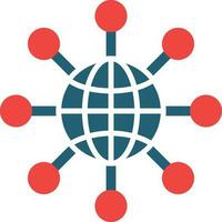 Networking Vector Glyph Two Color Icon For Personal And Commercial Use.