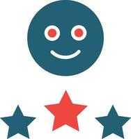 Satisfaction Vector Glyph Two Color Icon For Personal And Commercial Use.