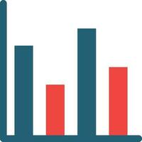 Bar Chart Vector Glyph Two Color Icon For Personal And Commercial Use.