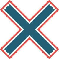Reject Vector Glyph Two Color Icon For Personal And Commercial Use.
