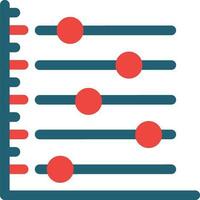 Scatter Graph Vector Glyph Two Color Icon For Personal And Commercial Use.