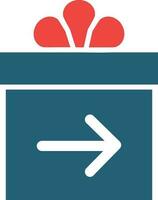 Product Return Vector Glyph Two Color Icon For Personal And Commercial Use.