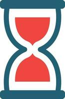 Hourglass Glyph Two Color Icon For Personal And Commercial Use. vector
