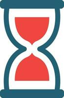 Hourglass Glyph Two Color Icon For Personal And Commercial Use. vector