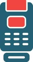 Card Reader Glyph Two Color Icon For Personal And Commercial Use. vector
