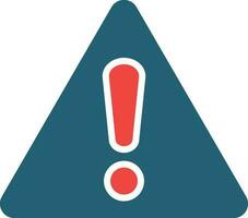 Warning Glyph Two Color Icon For Personal And Commercial Use. vector