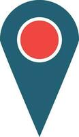 Location Glyph Two Color Icon For Personal And Commercial Use. vector
