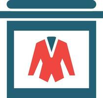 Dressing Store Glyph Two Color Icon For Personal And Commercial Use. vector