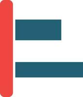 Horizontal Left Align Glyph Two Color Icon For Personal And Commercial Use. vector