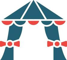 Tent Glyph Two Color Icon For Personal And Commercial Use. vector