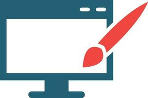 Website Design Glyph Two Color Icon For Personal And Commercial Use. vector