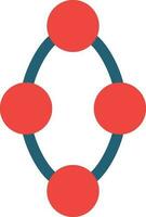 Oval Glyph Two Color Icon For Personal And Commercial Use. vector
