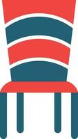 Dining Chair Glyph Two Color Icon For Personal And Commercial Use. vector