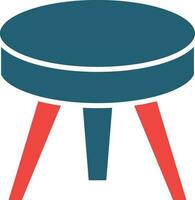 Stool Glyph Two Color Icon For Personal And Commercial Use. vector