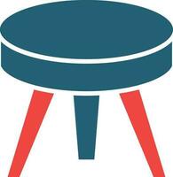 Stool Glyph Two Color Icon For Personal And Commercial Use. vector