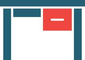 Desk Glyph Two Color Icon For Personal And Commercial Use. vector