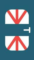 Door Glyph Two Color Icon For Personal And Commercial Use. vector