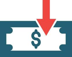 Cost Per Click Glyph Two Color Icon For Personal And Commercial Use. vector