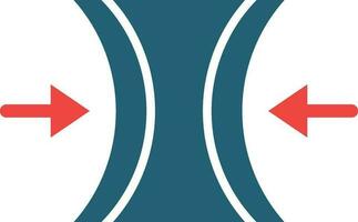 Elasticity Glyph Two Color Icon For Personal And Commercial Use. vector