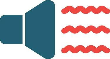 Audio Wave Glyph Two Color Icon For Personal And Commercial Use. vector