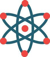 Atom Glyph Two Color Icon For Personal And Commercial Use. vector