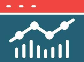 Data Visualization Glyph Two Color Icon For Personal And Commercial Use. vector